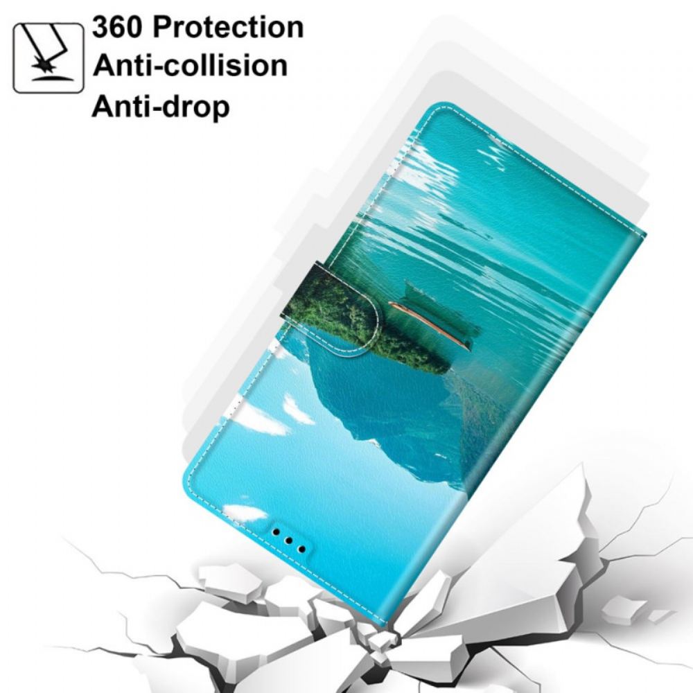 Kožený Kryt Samsung Galaxy S24 Plus 5g Loď Na Laně