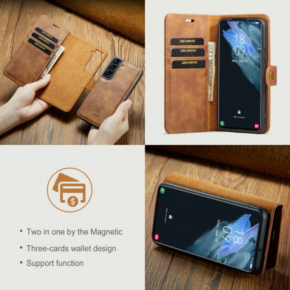 Kožený Kryt Samsung Galaxy S24 Plus 5g Odnímatelný Držák Karet Dg.ming