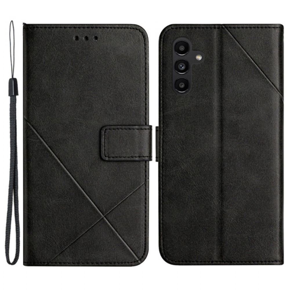 Kožený Kryt Samsung Galaxy S24 Plus 5g Páskové Čáry