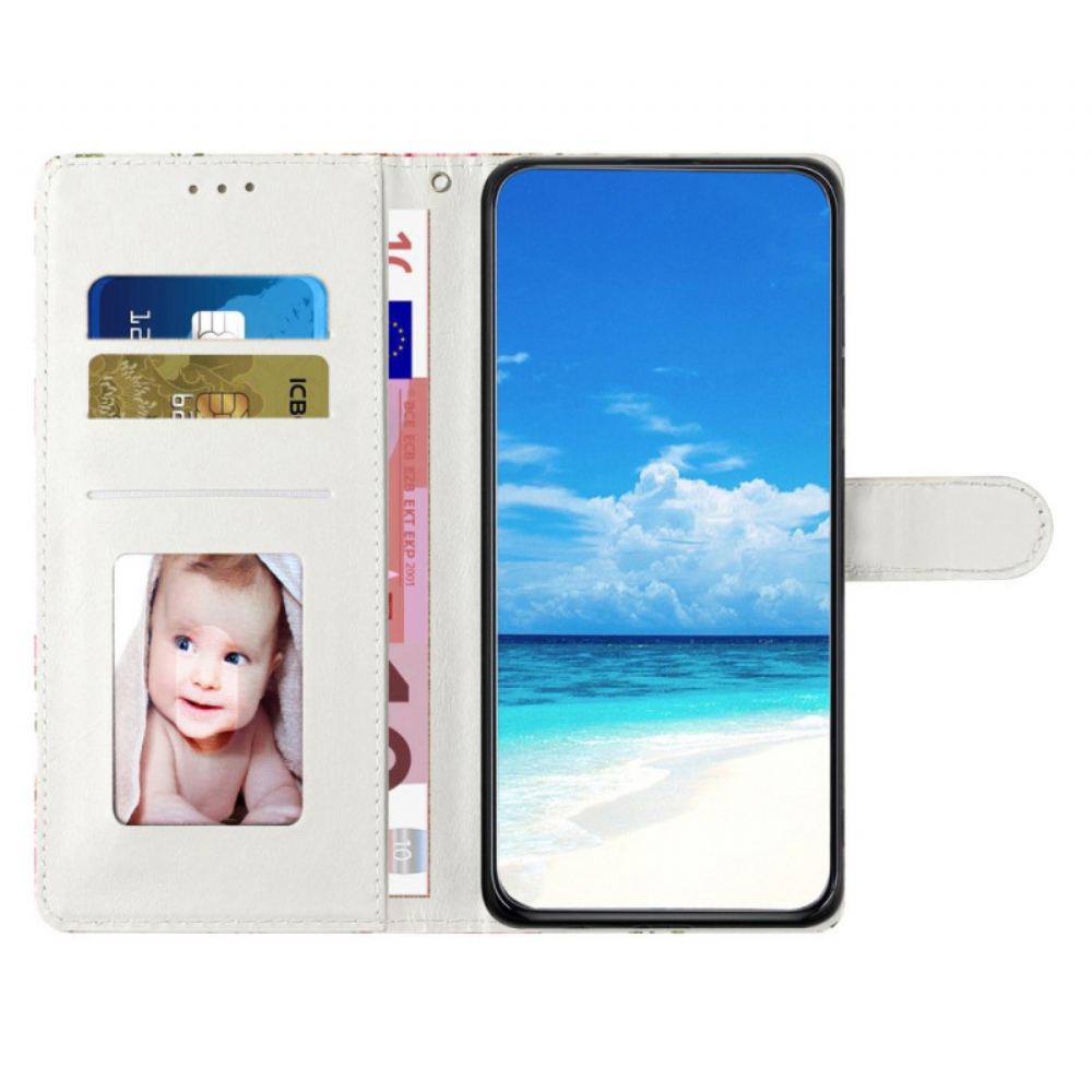 Kožený Kryt Samsung Galaxy S24 Plus 5g Růžový Leopardí Potisk S Páskem