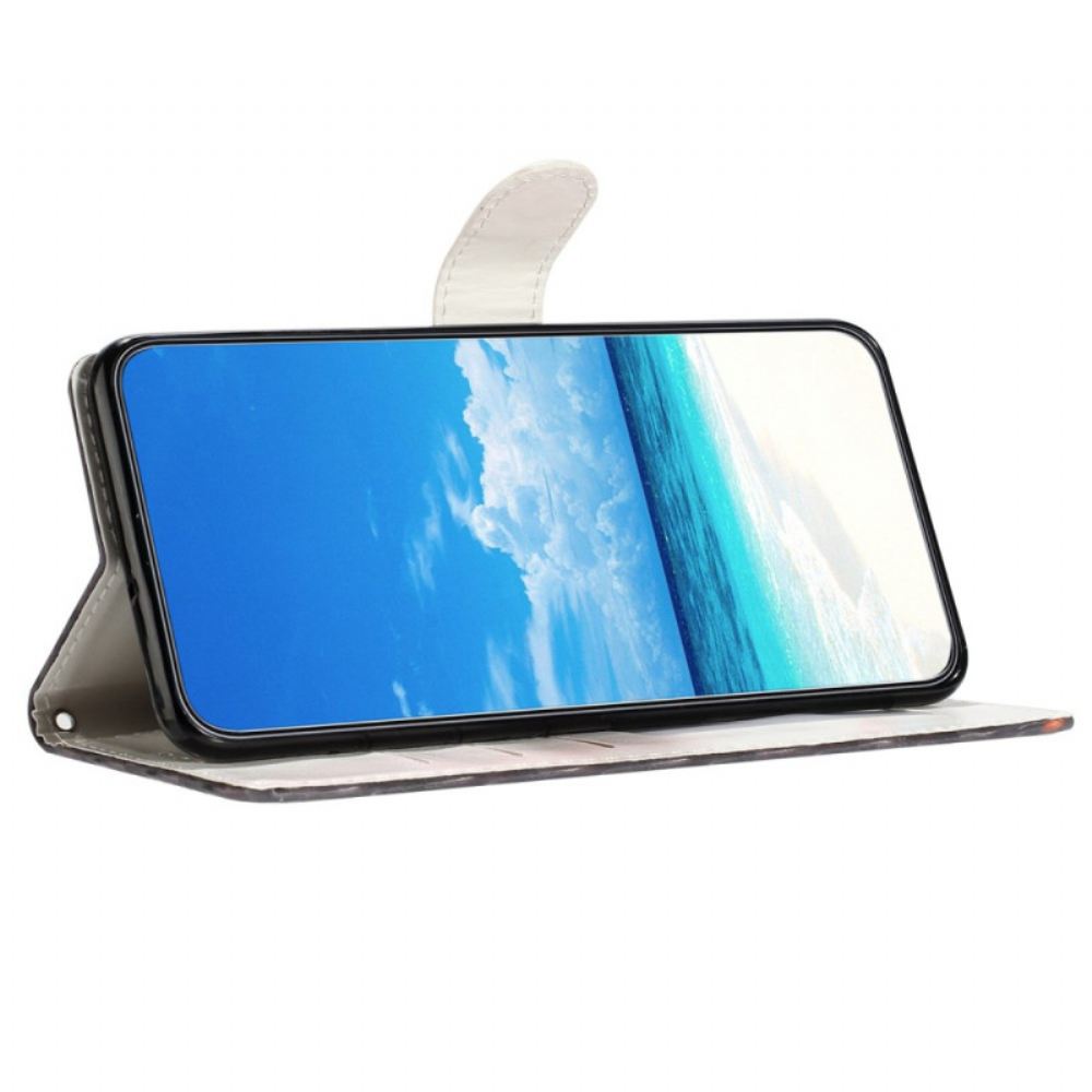 Kožený Kryt Samsung Galaxy S24 Plus 5g Růžový Leopardí Potisk S Páskem
