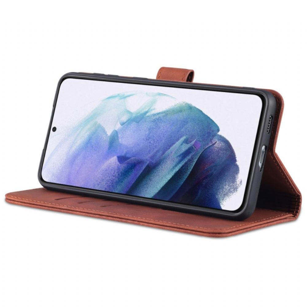 Kožený Kryt Samsung Galaxy S24 Plus 5g Semišový Styl Azns