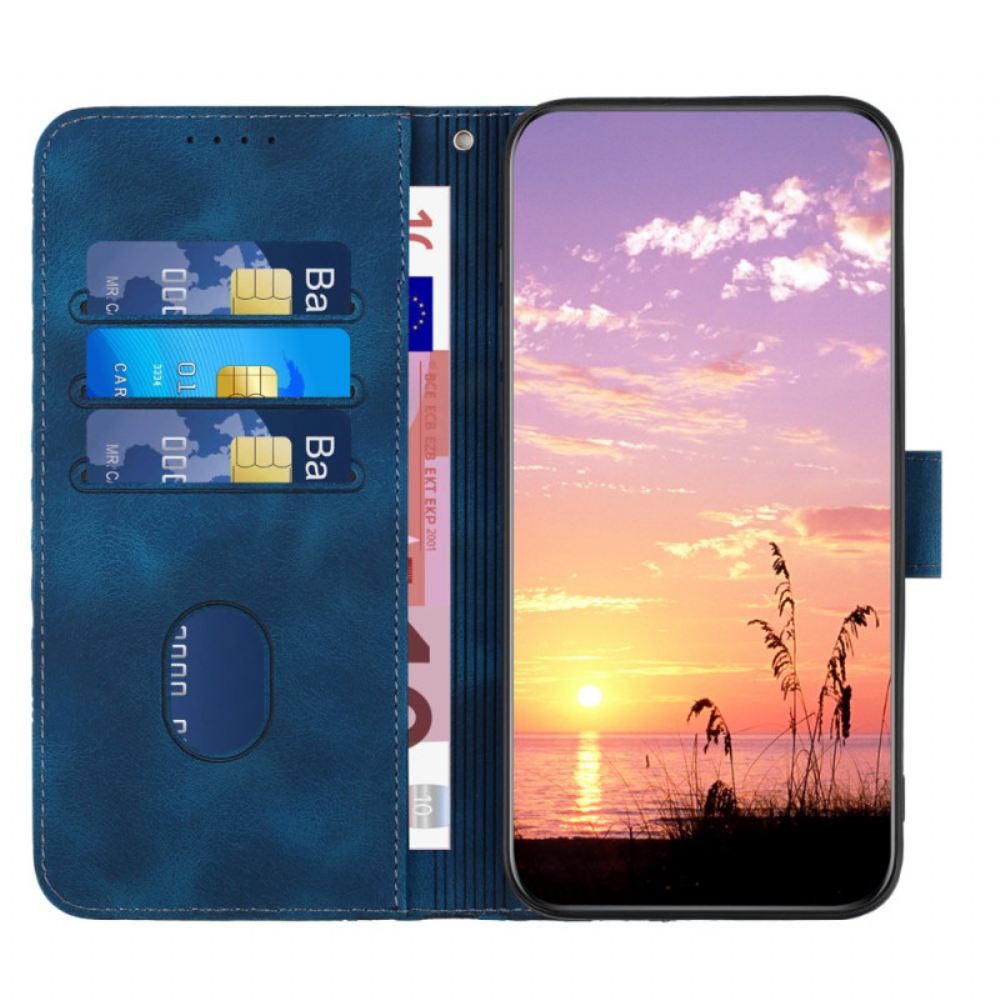 Kožený Kryt Samsung Galaxy S24 Plus 5g Vzor Sloní Hlavy S Popruhem