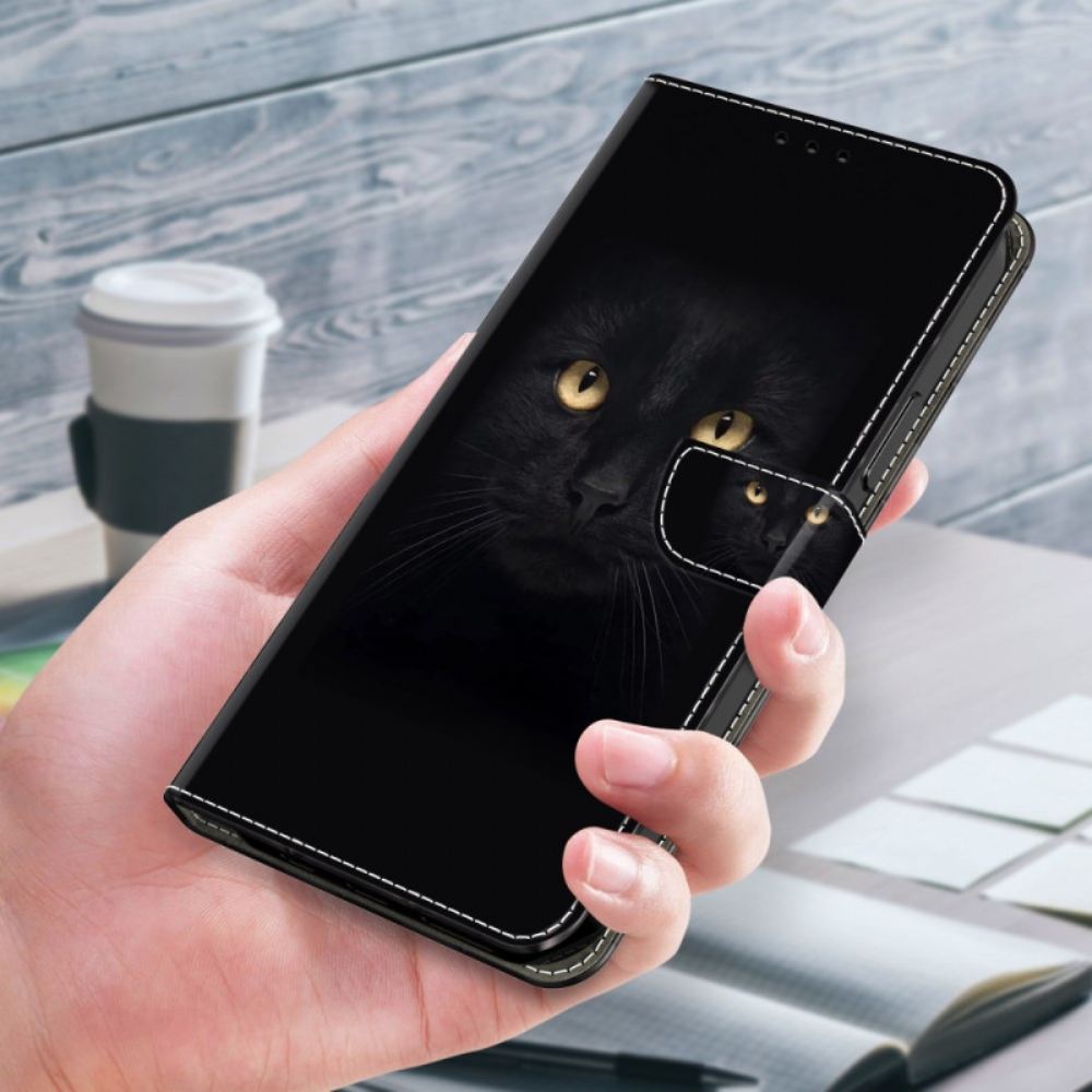 Kožený Kryt Samsung Galaxy S24 Plus 5g Černá Kočka
