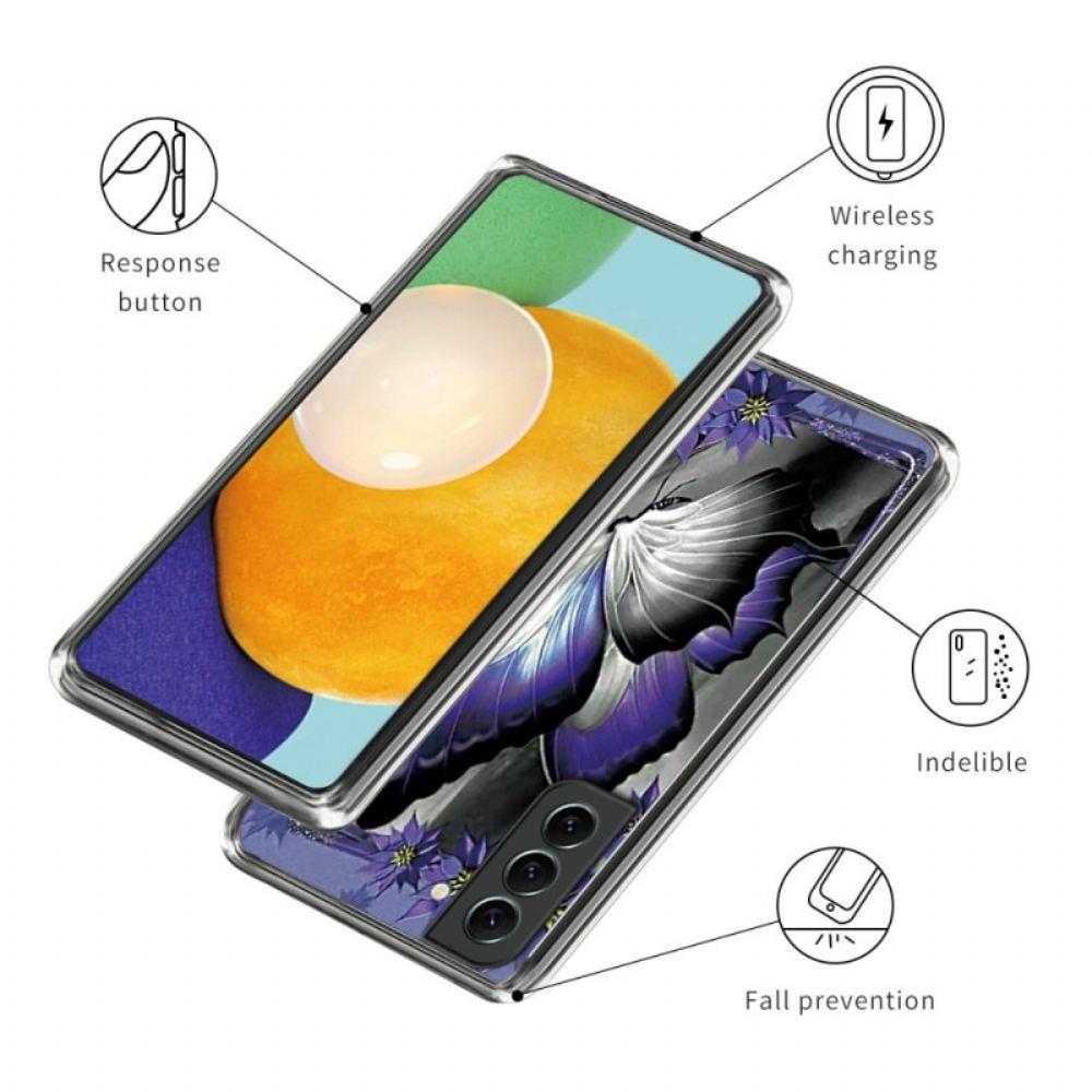 Kryt Na Samsung Galaxy S24 Plus 5g Fialový Motýl
