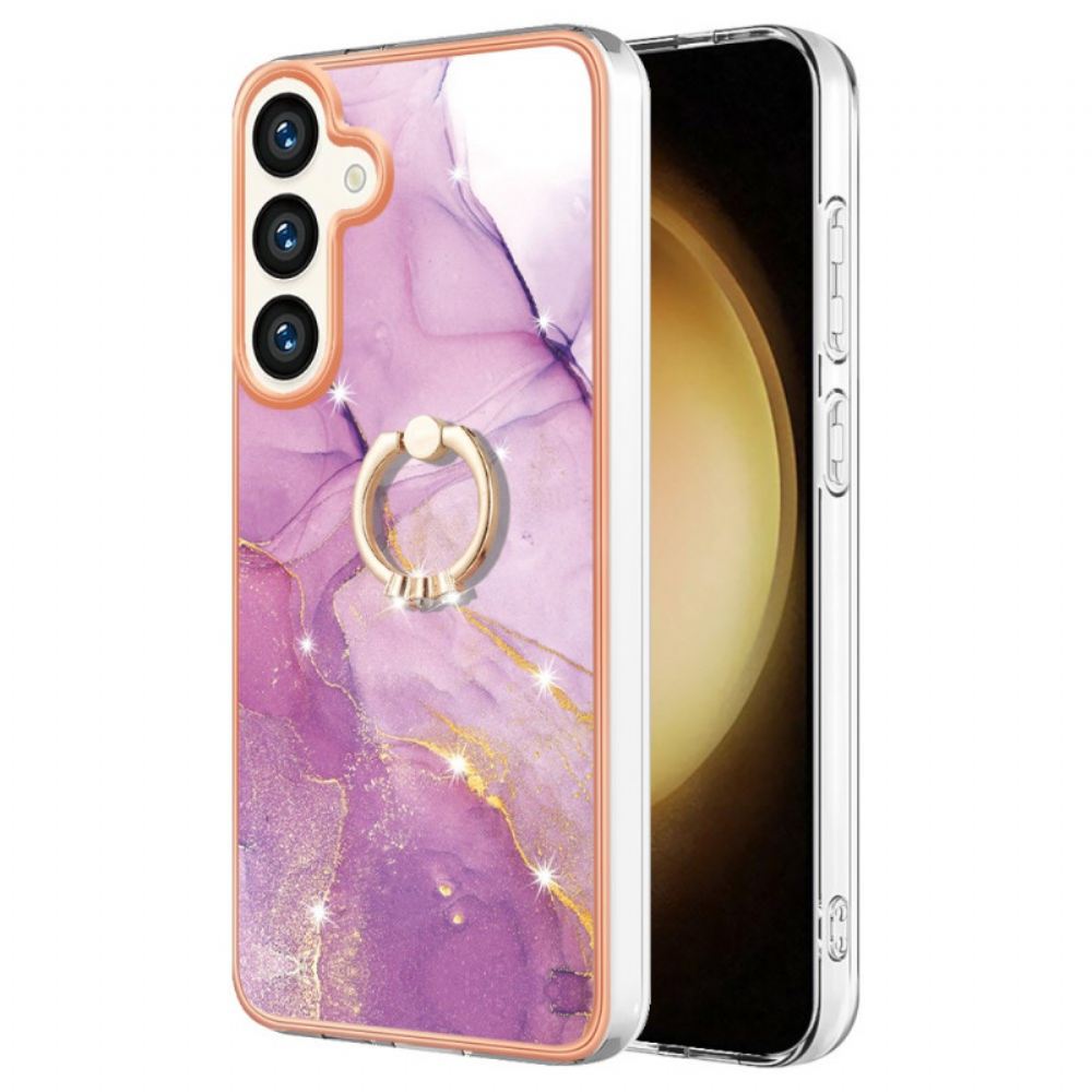 Kryt Na Samsung Galaxy S24 Plus 5g Mramorový Podpůrný Kroužek