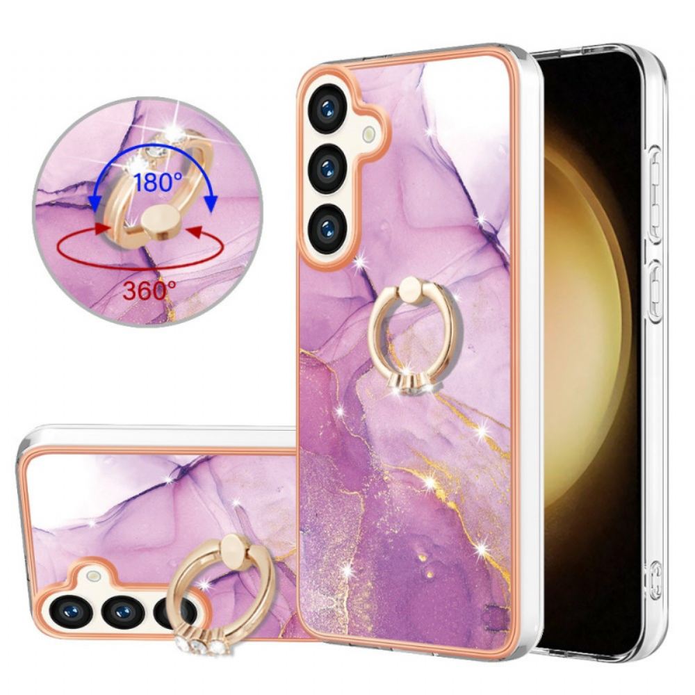 Kryt Na Samsung Galaxy S24 Plus 5g Mramorový Podpůrný Kroužek