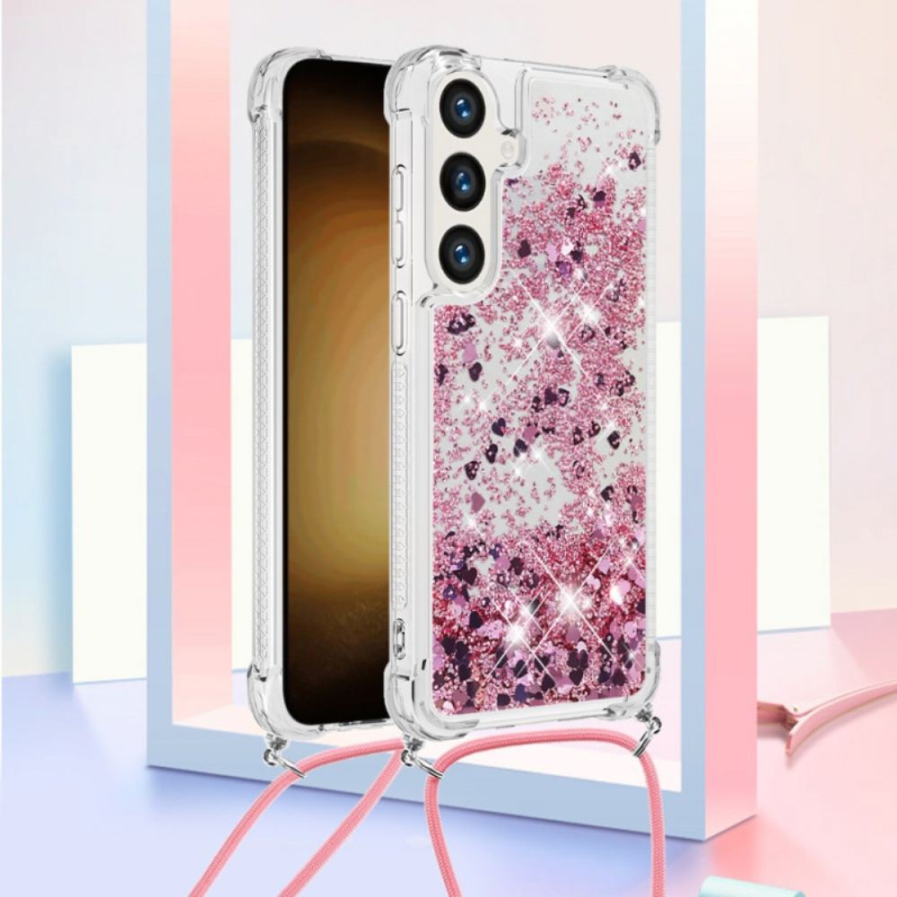 Kryt Na Samsung Galaxy S24 Plus 5g Plovoucí Šňůra S Flitry
