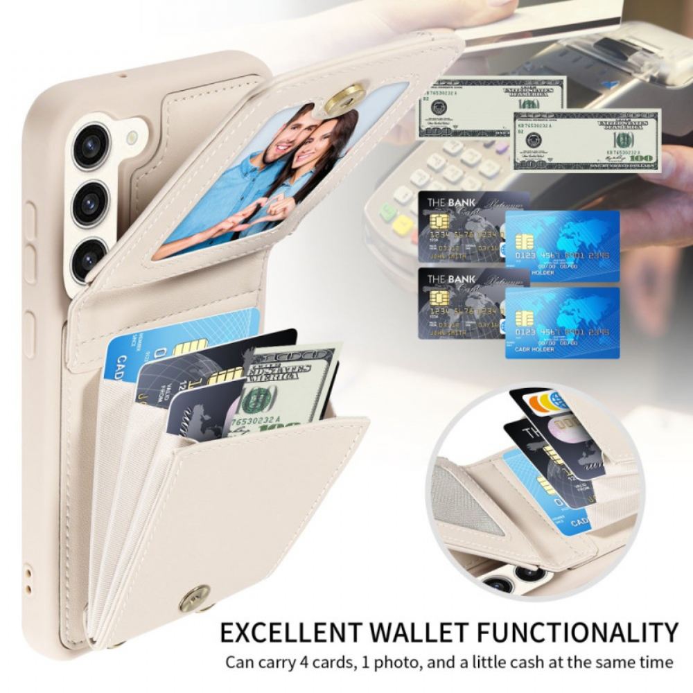 Kryt Samsung Galaxy S24 Plus 5g Držák Karty S Rfid Blokovací Šňůrkou A Ramenním Popruhem