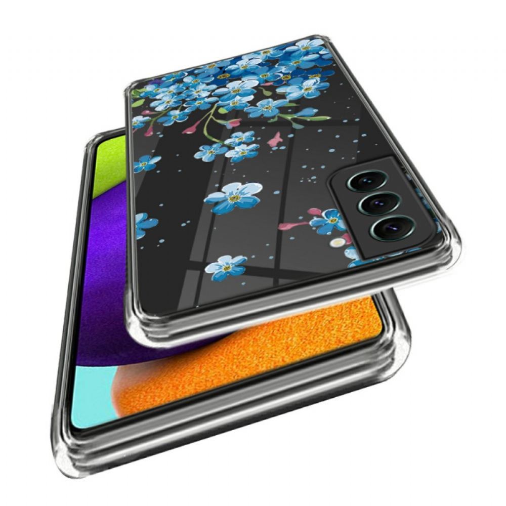 Kryt Samsung Galaxy S24 Plus 5g Kryty Na Mobil Modré Květy