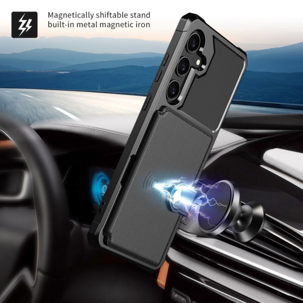 Kryt Samsung Galaxy S24 Plus 5g Magnetický S Držákem Karty