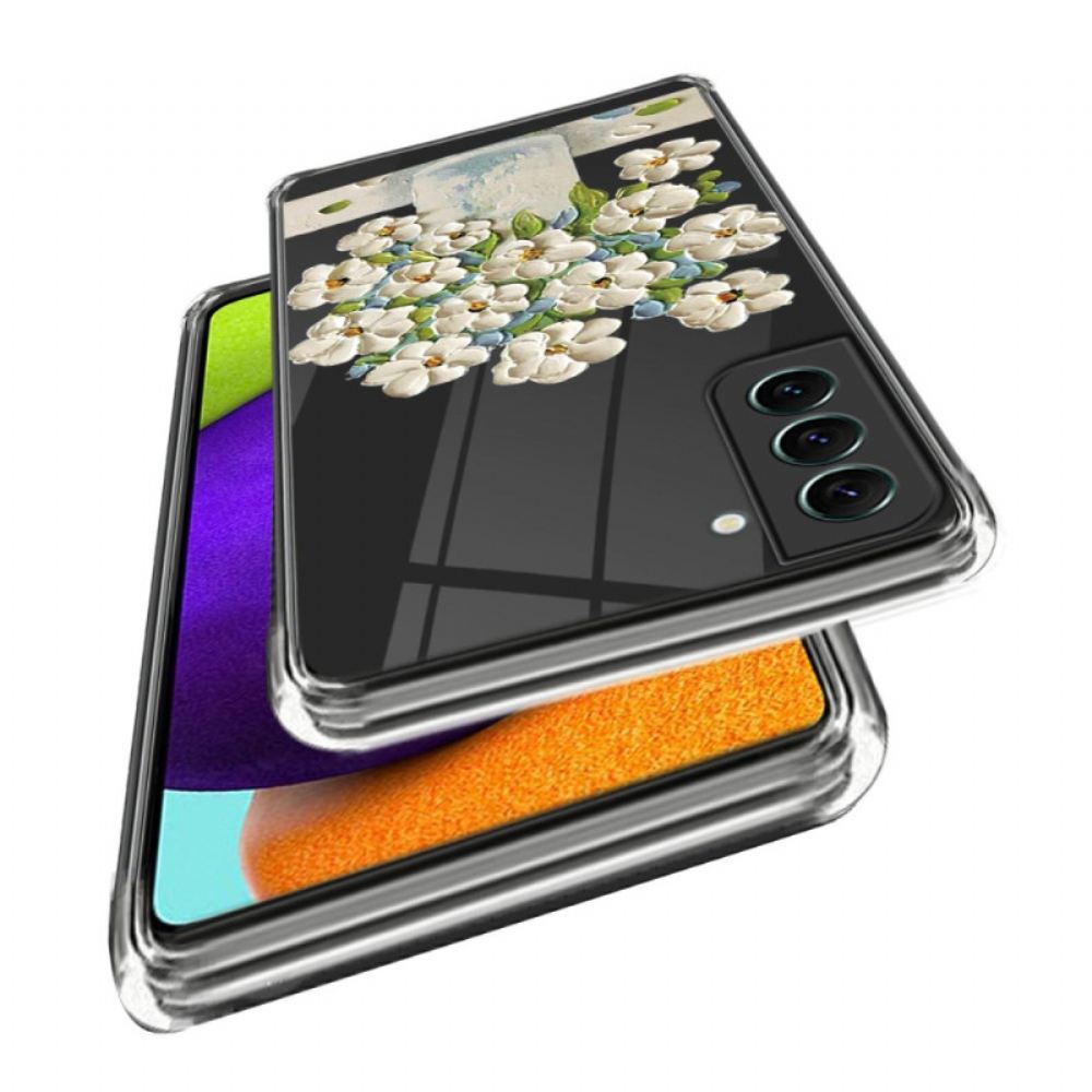 Kryt Samsung Galaxy S24 Plus 5g Malba Bílých Květů