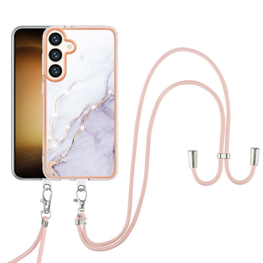 Kryt Samsung Galaxy S24 Plus 5g Mramorovaný Designový Kabel