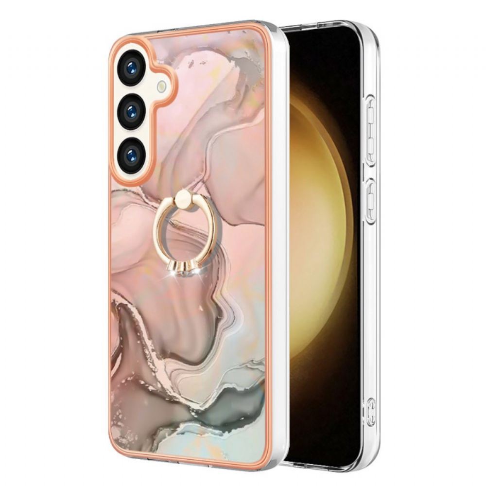 Kryt Samsung Galaxy S24 Plus 5g Opěrný Kroužek Ve Stylu Mramoru