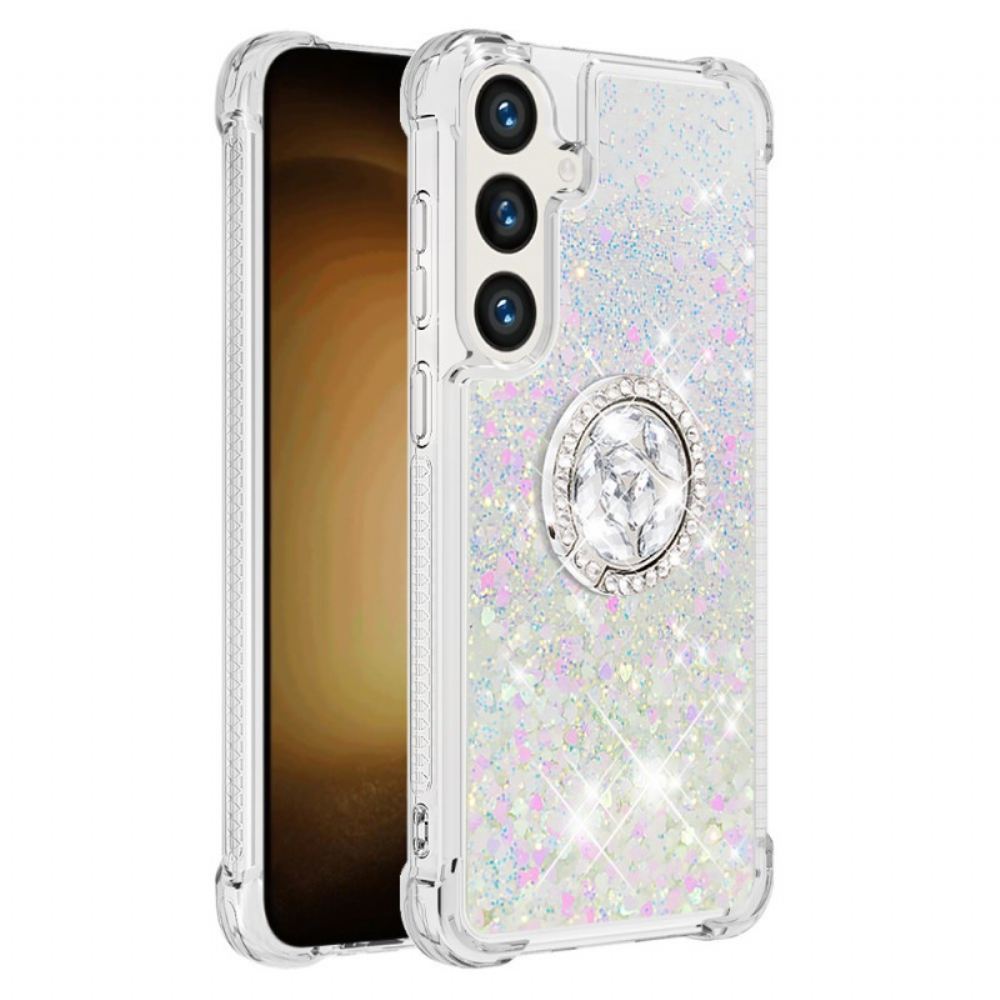 Kryt Samsung Galaxy S24 Plus 5g Podpora Glitter Ring