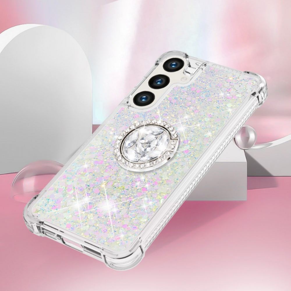 Kryt Samsung Galaxy S24 Plus 5g Podpora Glitter Ring