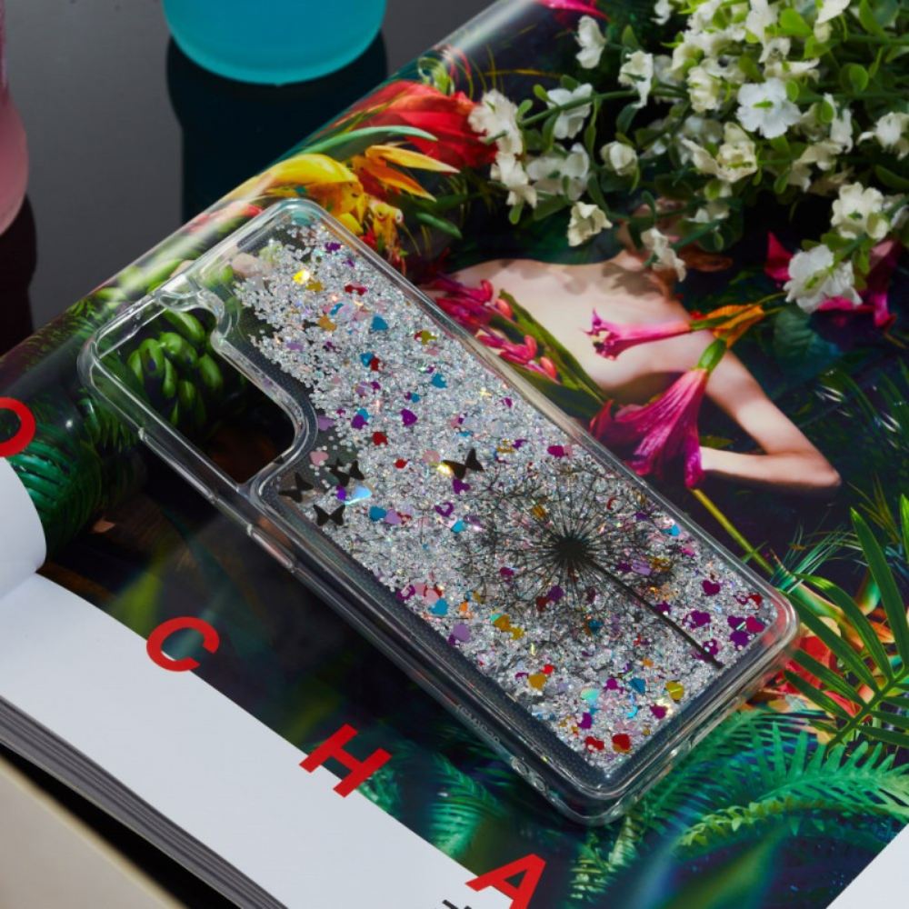 Kryt Samsung Galaxy S24 Plus 5g Tekuté Třpytky Z Pampelišky