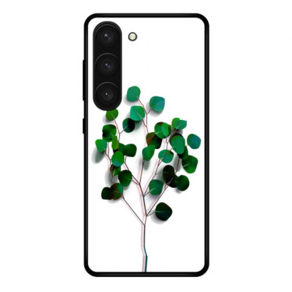 Kryt Samsung Galaxy S24 Plus 5g Tvrzené Sklo Malé Zelené Listy