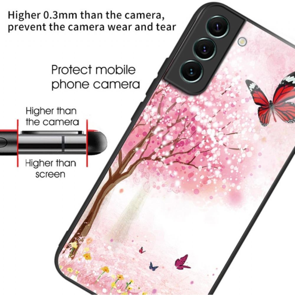 Kryt Samsung Galaxy S24 Plus 5g Třešňové Květy Z Tvrzeného Skla
