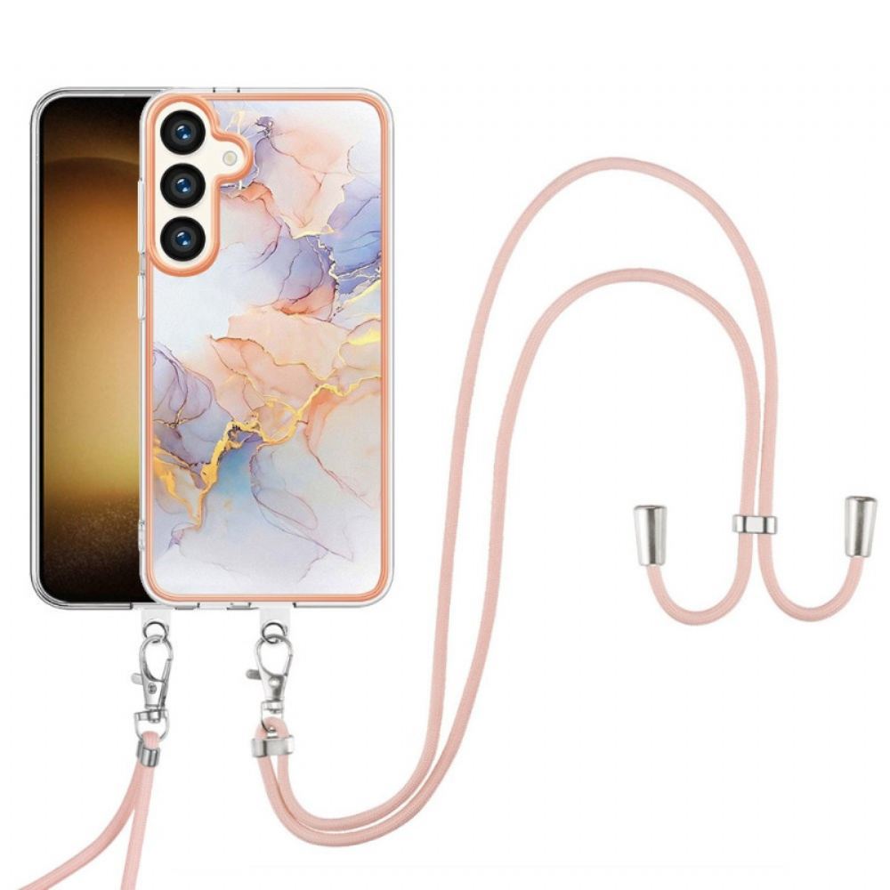 Kryt Samsung Galaxy S24 Plus 5g Šňůrový Bílý Mramor Mléčné Dráhy