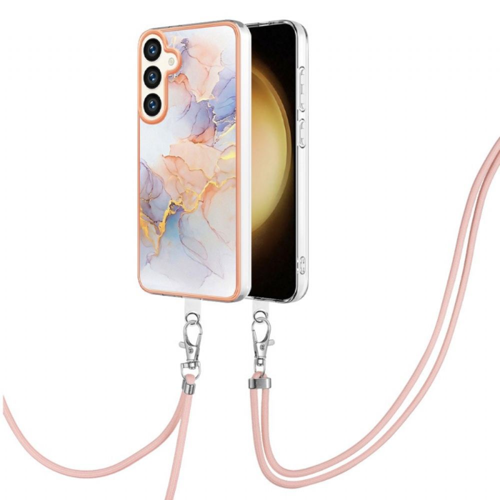 Kryt Samsung Galaxy S24 Plus 5g Šňůrový Bílý Mramor Mléčné Dráhy