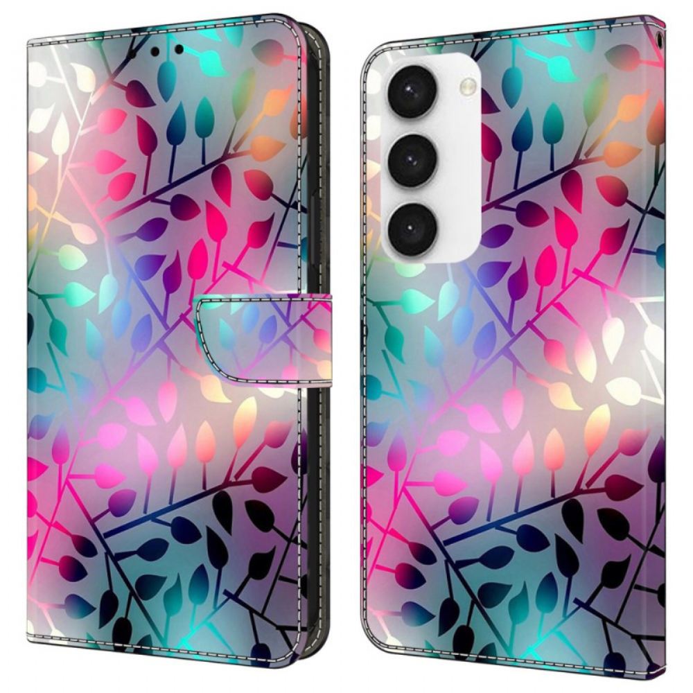 Peněženková Pouzdra Samsung Galaxy S24 Plus 5g Kryty Na Mobil Javorové Listy S Popruhem