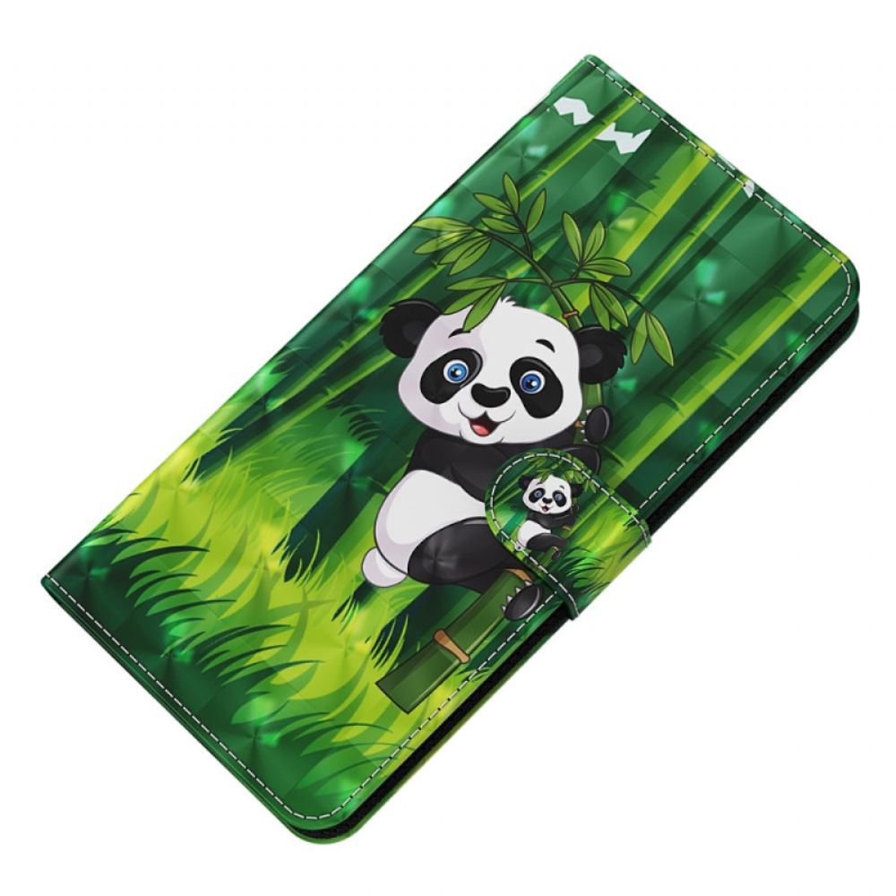 Peněženková Pouzdra Samsung Galaxy S24 Plus 5g Kryty Na Mobil Panda Lezec S Popruhem