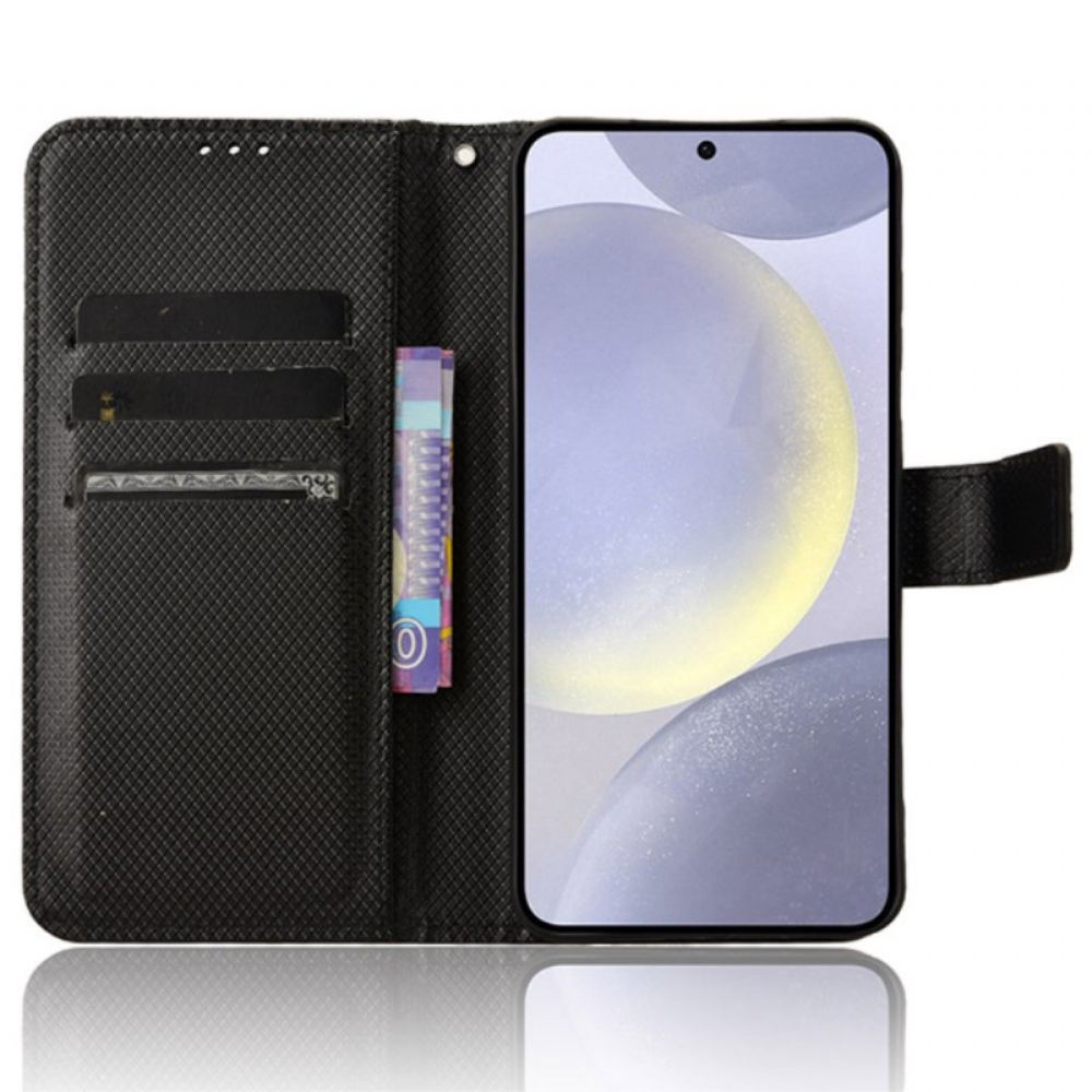 Peněženková Pouzdra Samsung Galaxy S24 Plus 5g Kryty Na Mobil Tečkovaný Řemínek