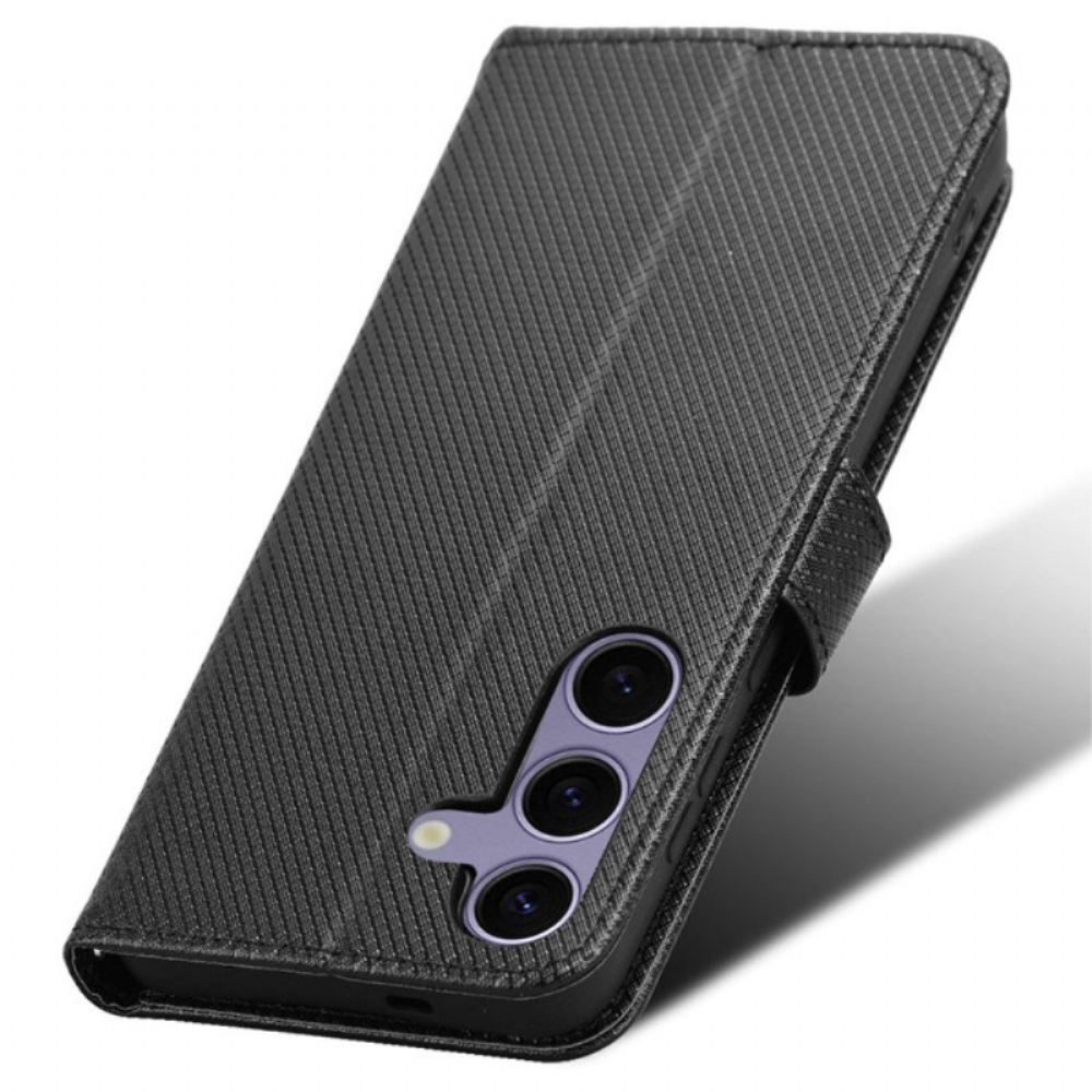 Peněženková Pouzdra Samsung Galaxy S24 Plus 5g Kryty Na Mobil Tečkovaný Řemínek