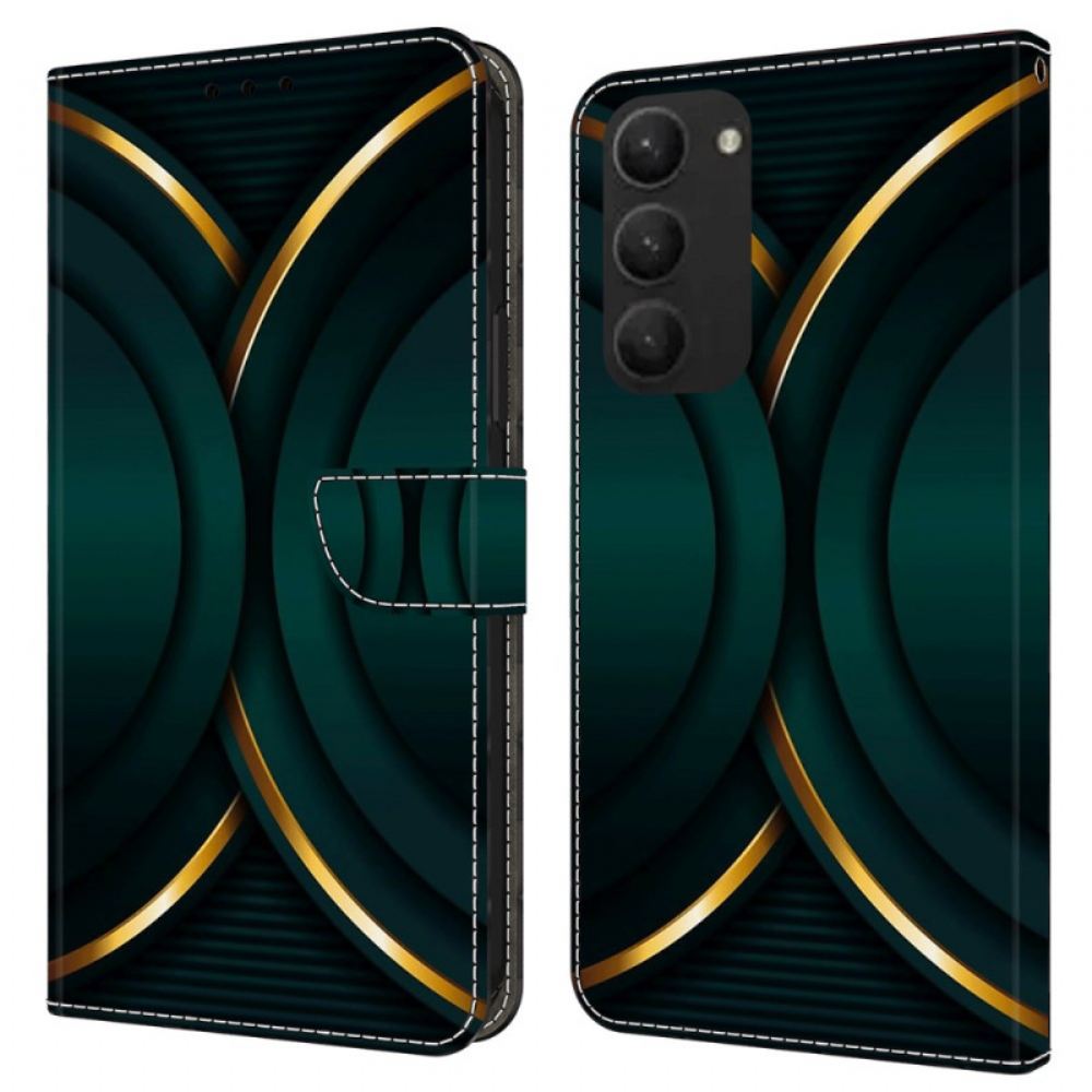 Peněženková Pouzdra Samsung Galaxy S24 Plus 5g Kryty Na Mobil Zlatý Obrys