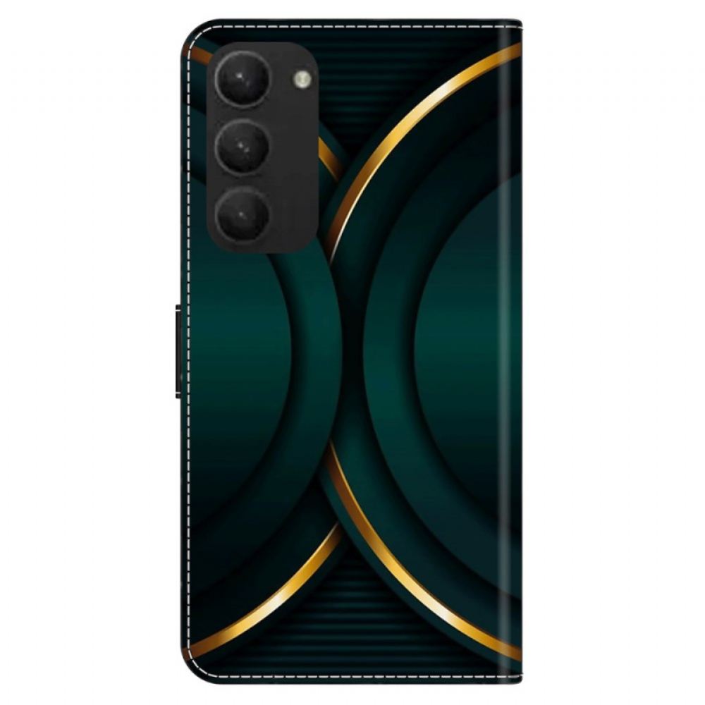 Peněženková Pouzdra Samsung Galaxy S24 Plus 5g Kryty Na Mobil Zlatý Obrys