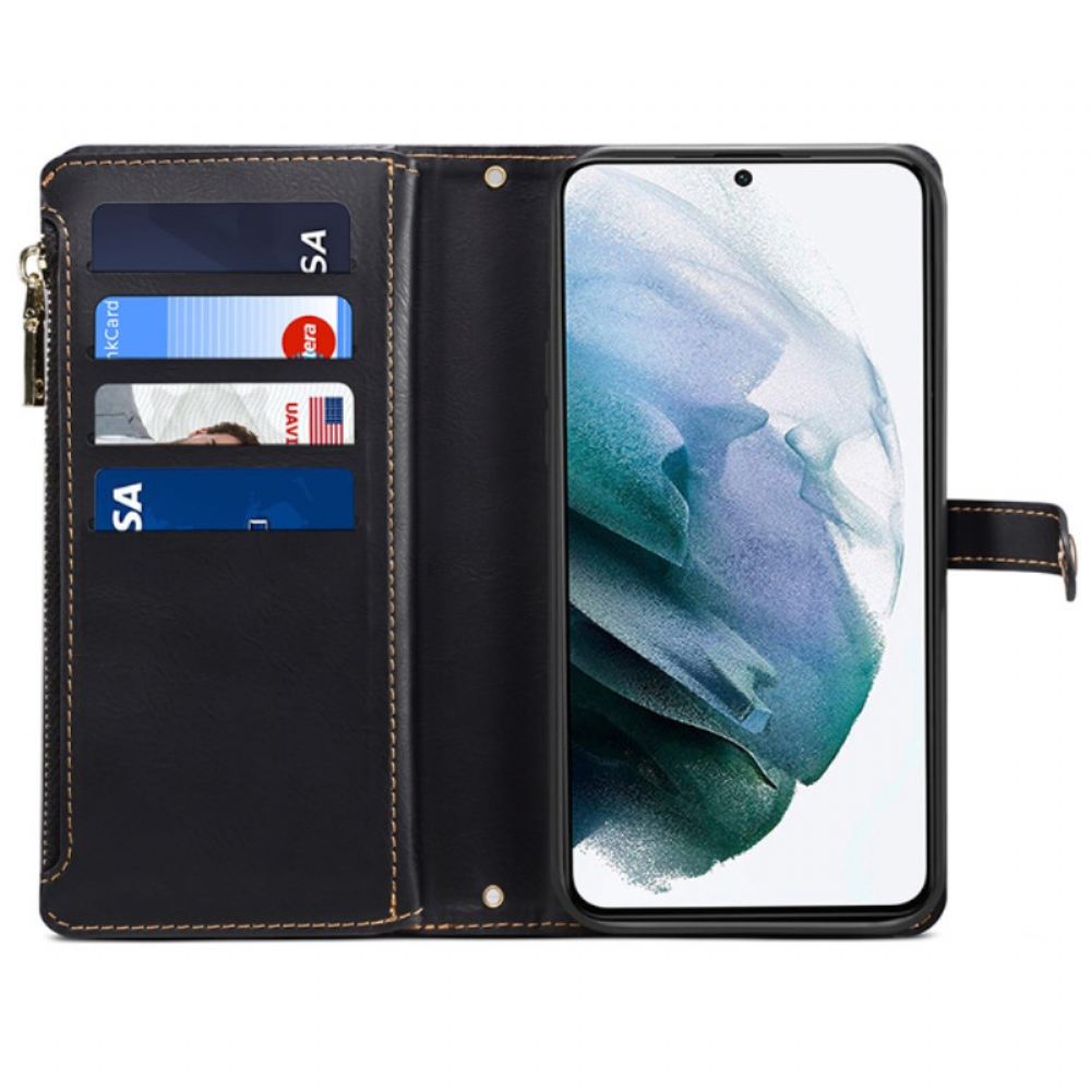 Peněženková Pouzdra Samsung Galaxy S24 Plus 5g Kryty Na Mobil Šňůrka A Ramenní Popruh Eseble S Blokováním Rfid