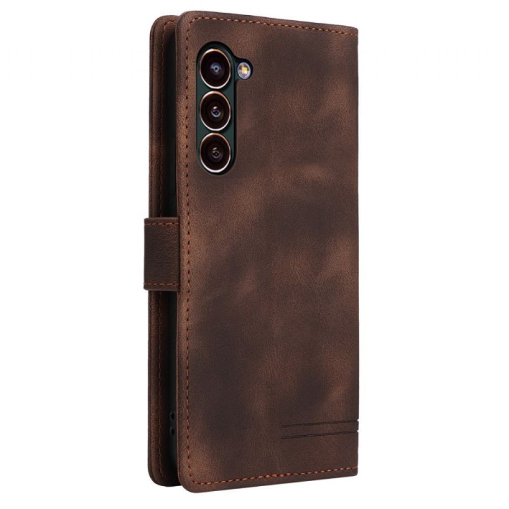 Peněženková Pouzdra Samsung Galaxy S24 Plus 5g Stylový Semišový Design