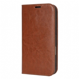 Kožené Pouzdro Folio iPhone 17 Profesionální Kůže