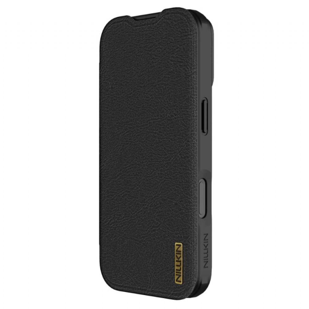 Kožené Pouzdro Folio iPhone 17 Qin Pro Series Nillkin