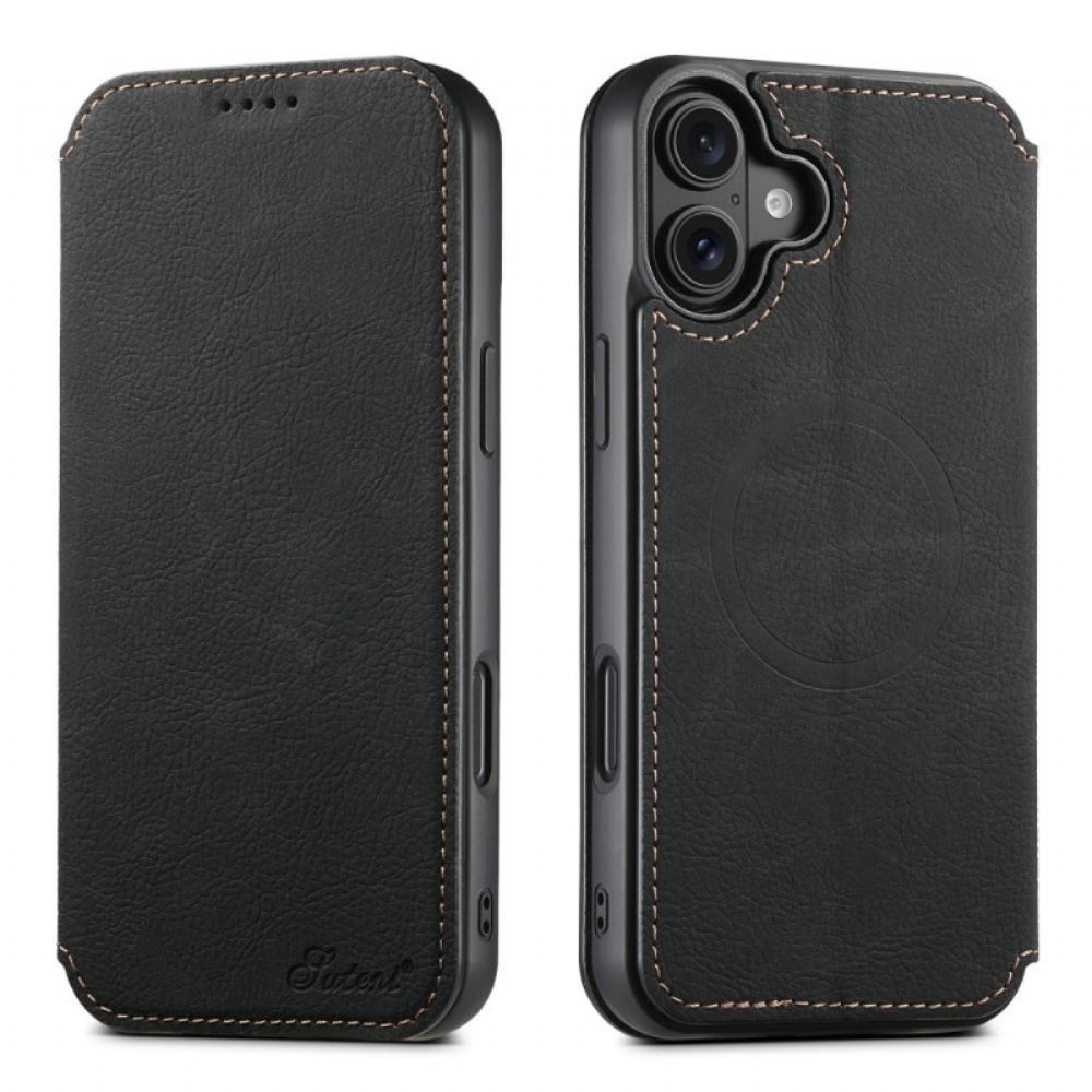 Kožené Pouzdro Folio iPhone 17 Styl Kůže Kompatibilní S Magsafe