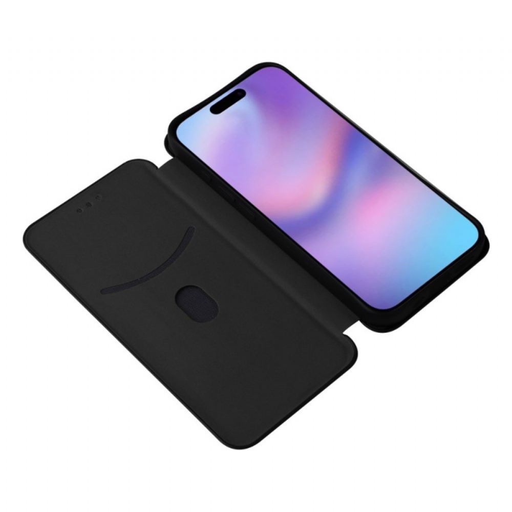 Kožené Pouzdro Folio Na iPhone 17 Uhlíková Vlákna