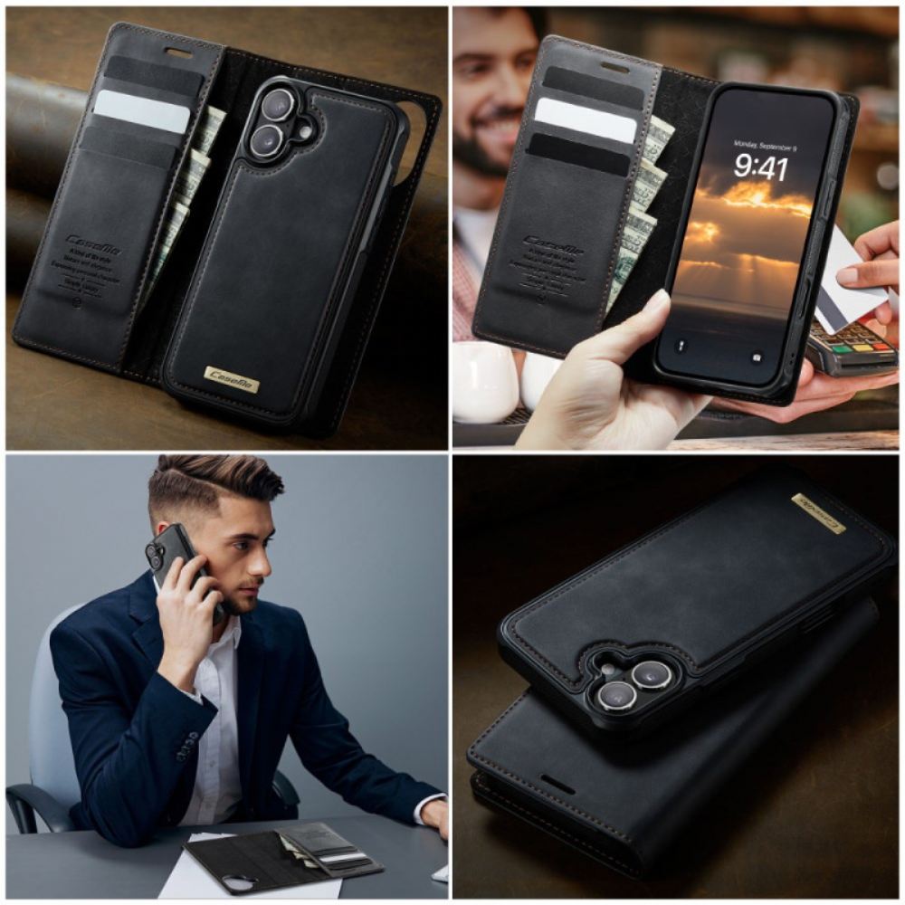 Kožené Pouzdro iPhone 17 Odnímatelné Pouzdro A Ochrana Rfid Kompatibilní S Magsafe