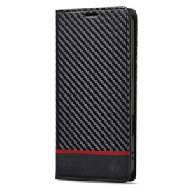 Kožené Pouzdro iPhone 17 Uhlíková Vlákna Lc.imeeke