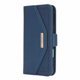 Kožený Kryt iPhone 17 Peněženka S Ramenním Popruhem A Zrcátkem