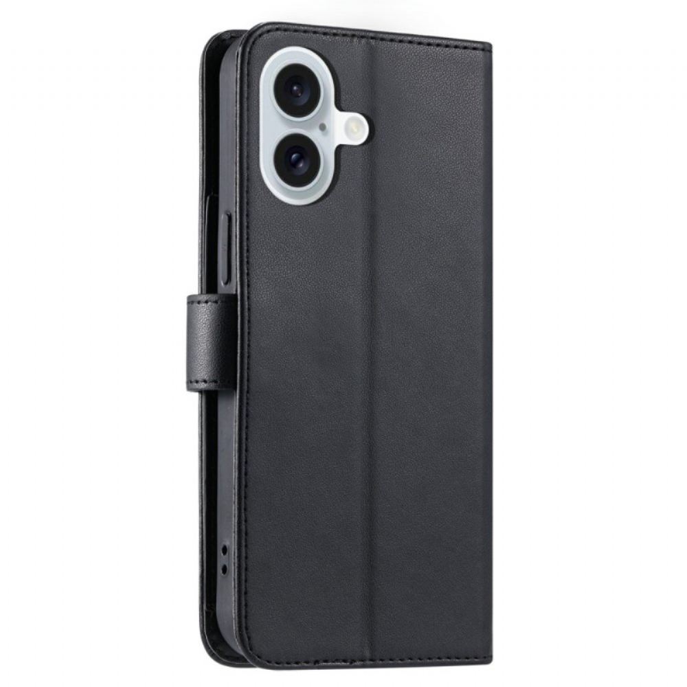 Kožený Kryt iPhone 17 Prémiový Design Se Šňůrkou A Ramenním Popruhem