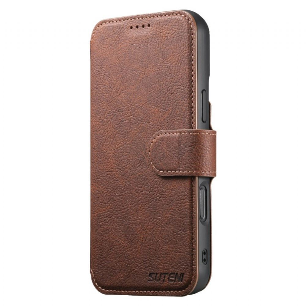 Kožený Kryt Na iPhone 17 Odnímatelné Pouzdro Magsafe Suteni