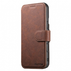 Kožený Kryt Na iPhone 17 Odnímatelné Pouzdro Magsafe Suteni