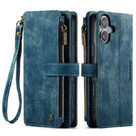 Kožený Kryt Na iPhone 17 Peněženka S 10 Sloty Na Karty