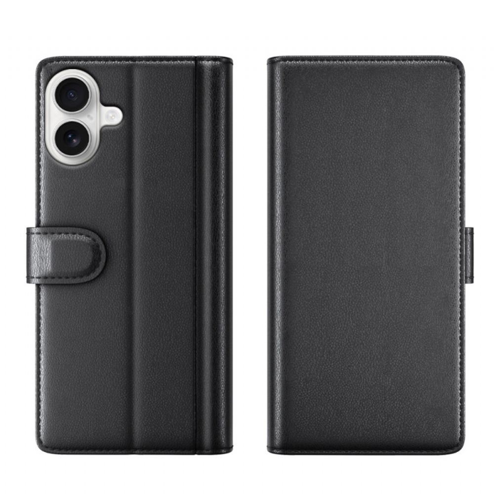 Kožený Kryt Na iPhone 17 Peněženka Z Pravé Kůže