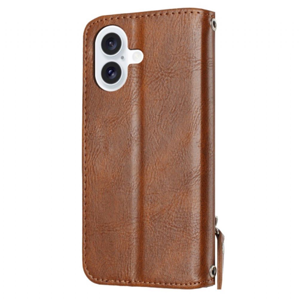 Kožený Kryt Na iPhone 17 Vintage Peněženka