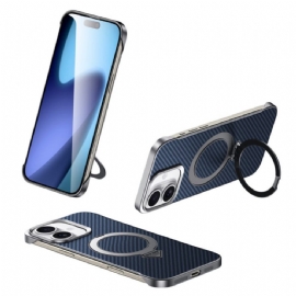 Kryt iPhone 17 Kompatibilní S Magsafe Leather Effect Se Stojánkem