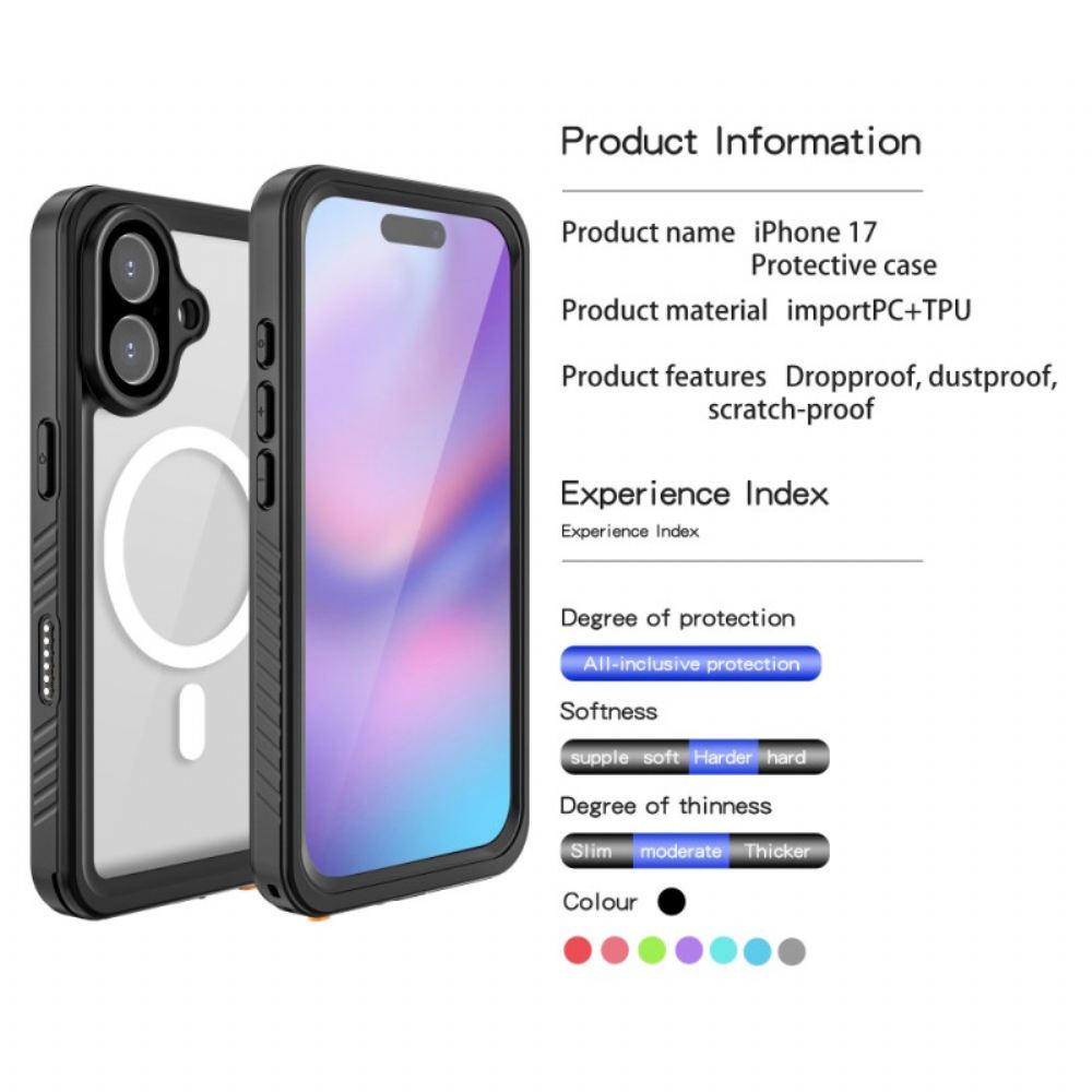 Kryt iPhone 17 Kompatibilní S Magsafe Waterproof Fs/fm Series Redpepper