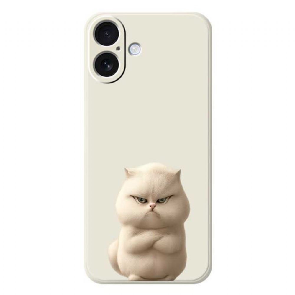 Kryt iPhone 17 Kryty Na Mobil Tekutý Silikon Angry Cat