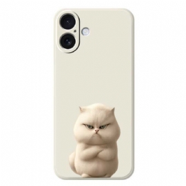 Kryt iPhone 17 Kryty Na Mobil Tekutý Silikon Angry Cat